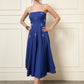 CRYSTAL EMBROIDERED FLARE MIDI DRESS