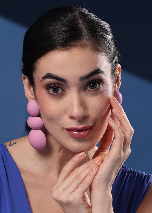 PINK LADYBUG STATEMENT EARRINGS