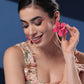 PINK PANSY PETAL EARRINGS