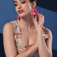PINK PANSY PETAL EARRINGS