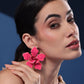 PINK PANSY PETAL EARRINGS
