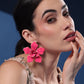 PINK PANSY PETAL EARRINGS