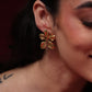 FLOWER VALORA GOLDEN STUD EARRINGS