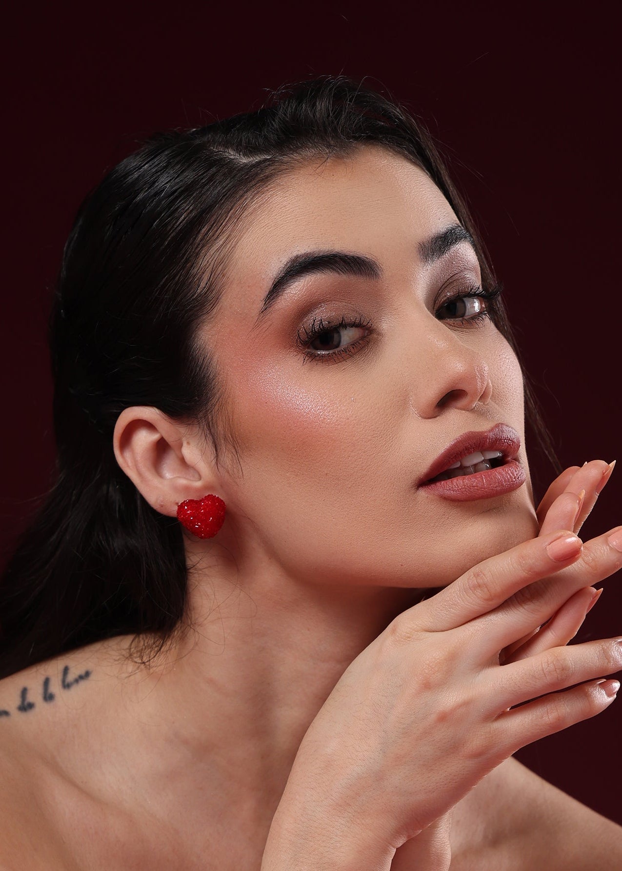 HEART CRYSTAL DIAMOND STUD