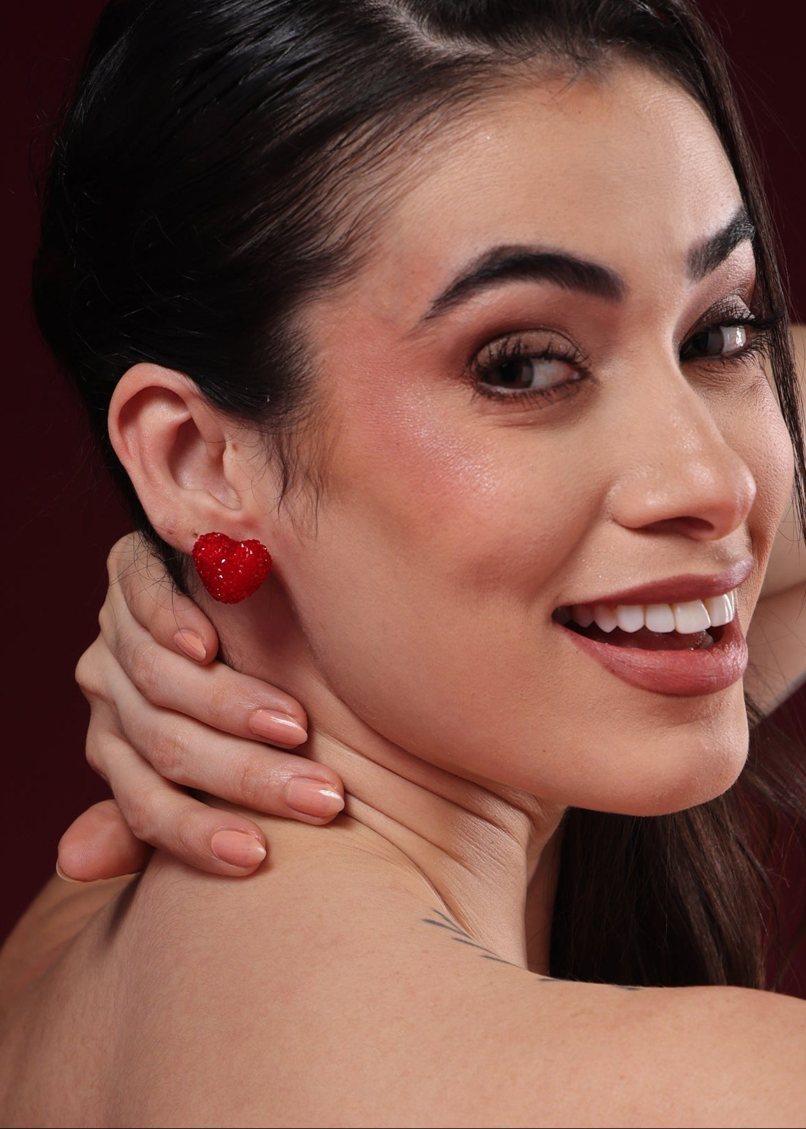 HEART CRYSTAL DIAMOND STUD