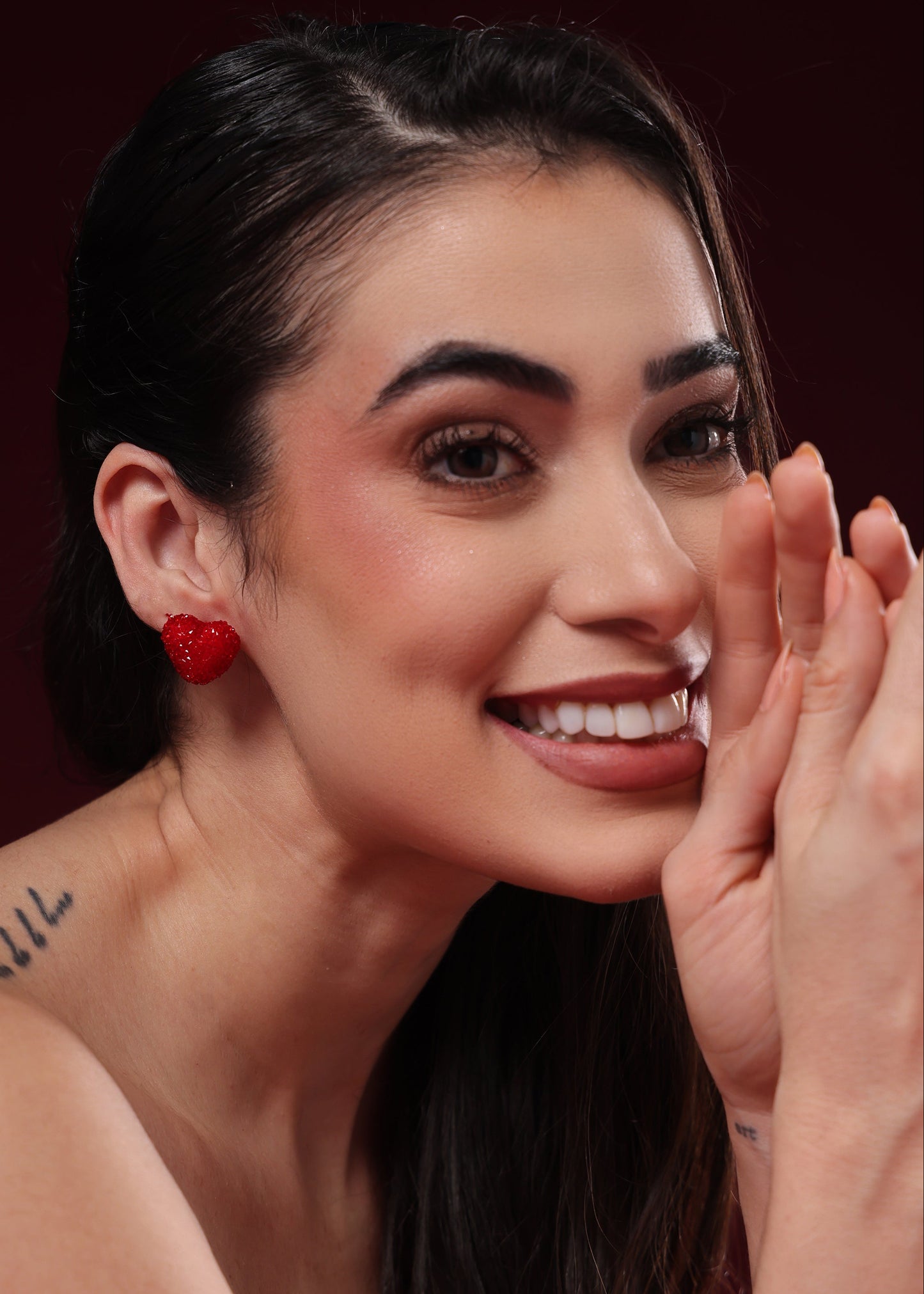 HEART CRYSTAL DIAMOND STUD