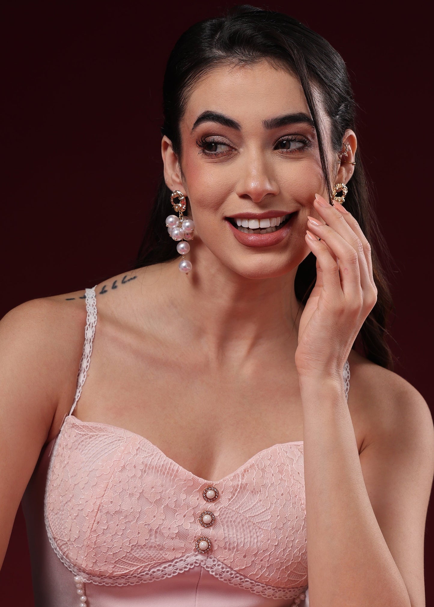 BEAD DROPLET EARRINGS