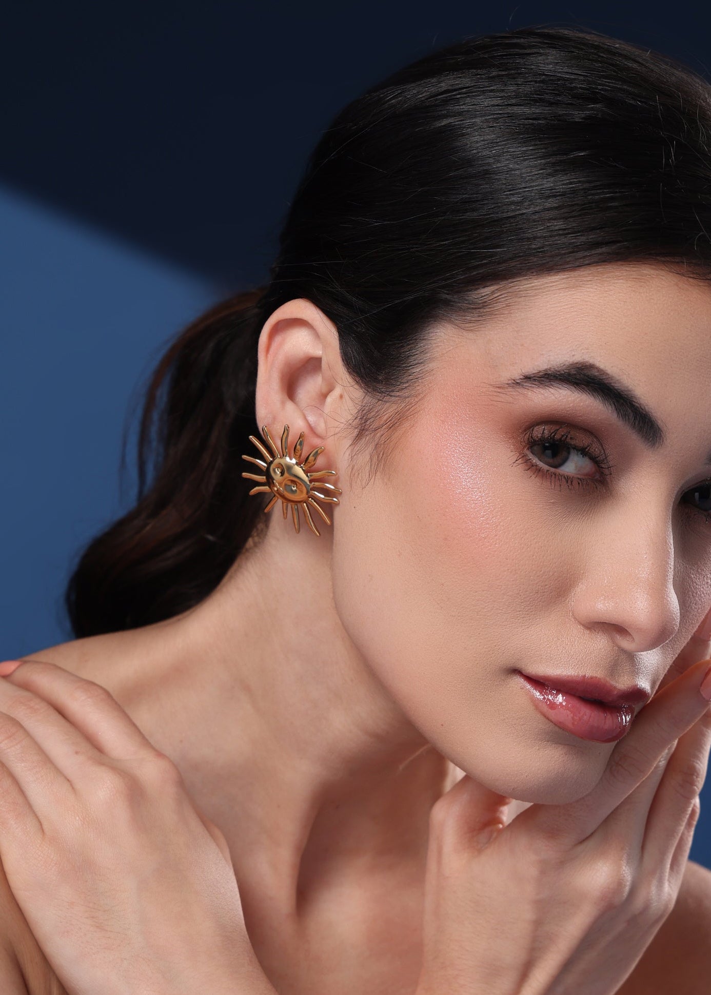 SUNBURST STATEMENT EARRING