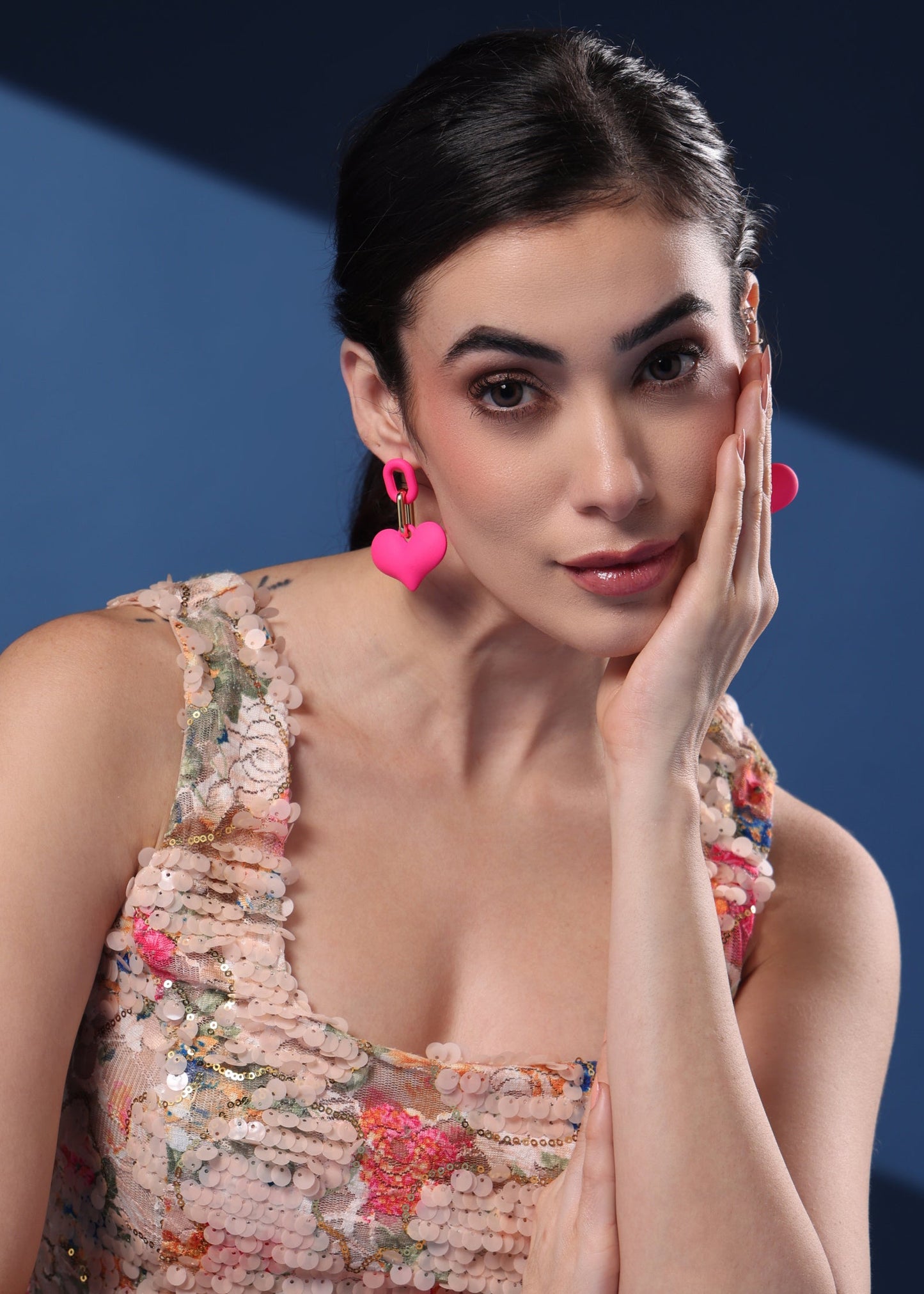 PINK HEART EARRINGS