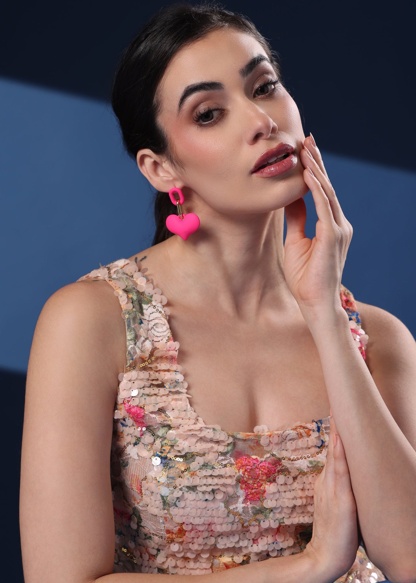 PINK HEART EARRINGS