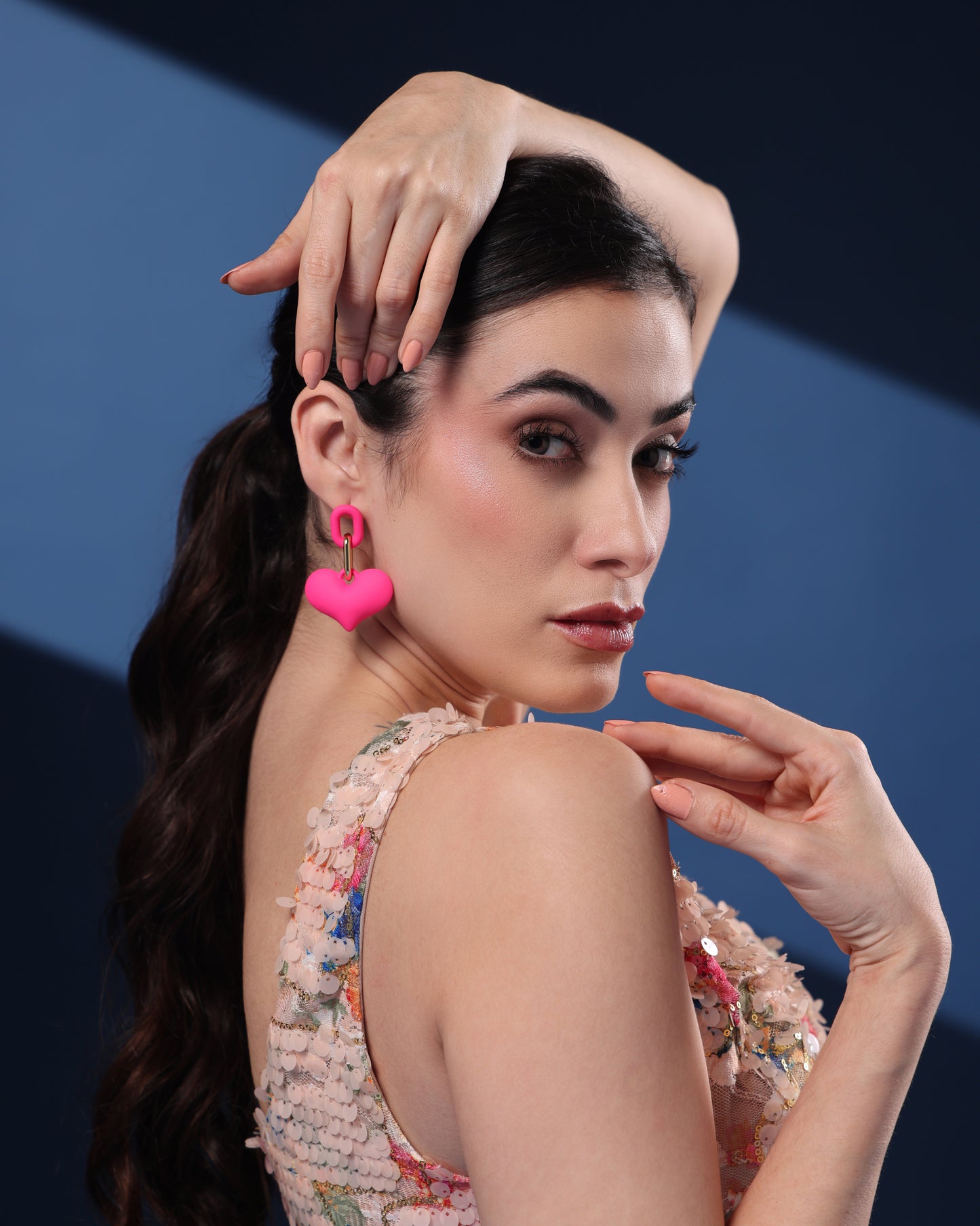 PINK HEART EARRINGS