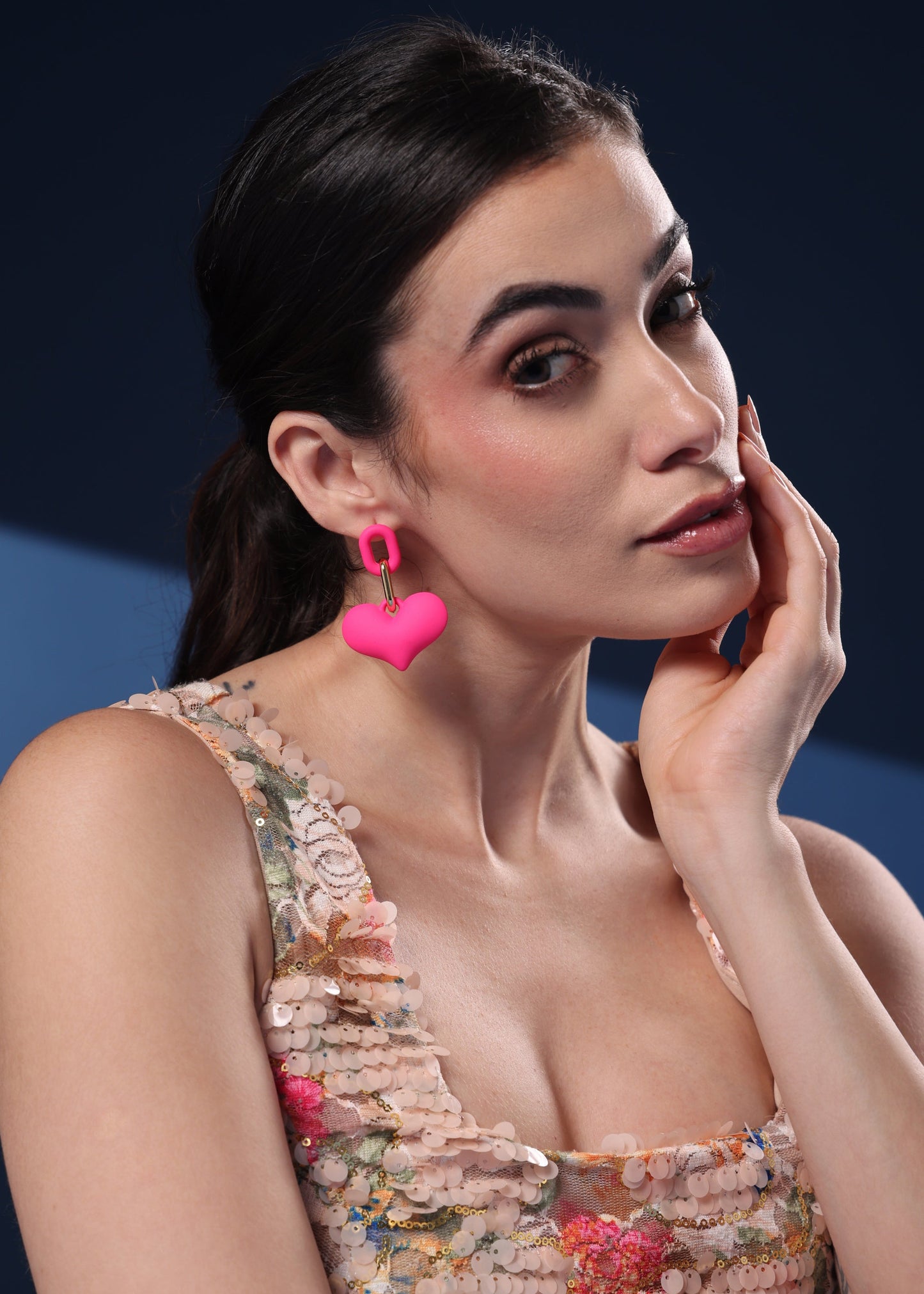 PINK HEART EARRINGS