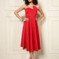 RED LONG LIYA MIDI DRESS