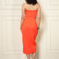 SUNFLARE LUXE STRAPLESS COLORBLOCK DRESS