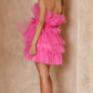 HOT PINK ORGANZA MINI DRESS