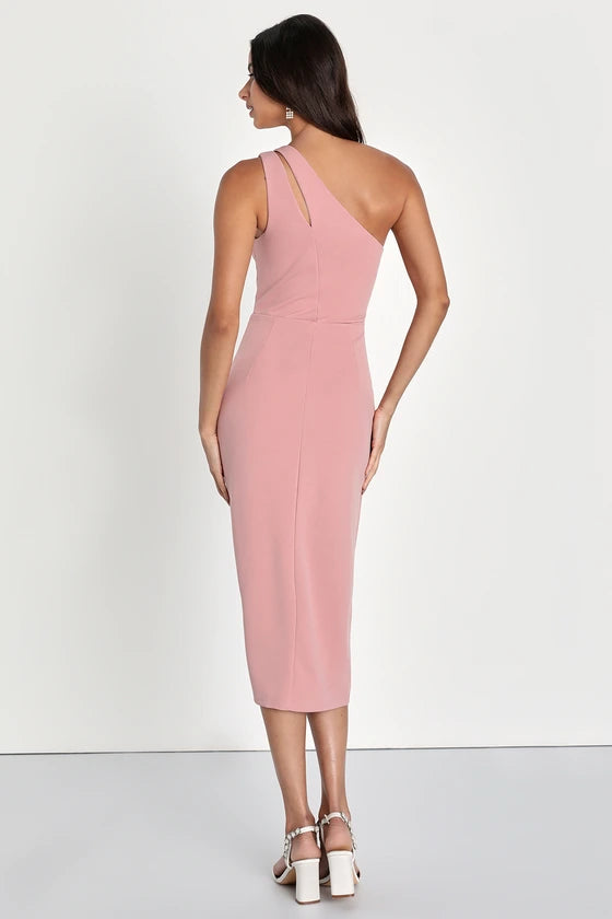 BLUSH PINK MIDI DRESS