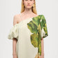 FLORAL ABSTRACT PRINT MAXI GOWN