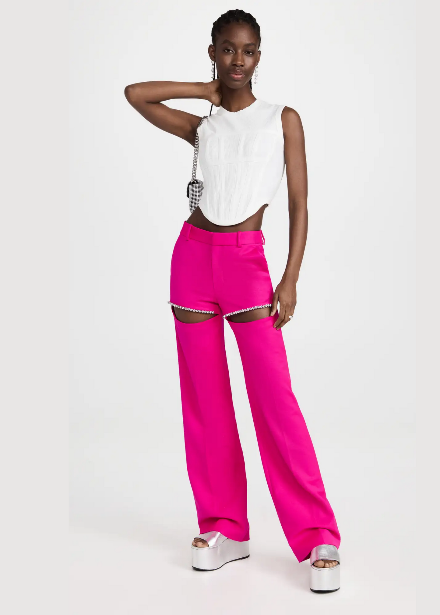 CRYSTAL SLIT TROUSERS