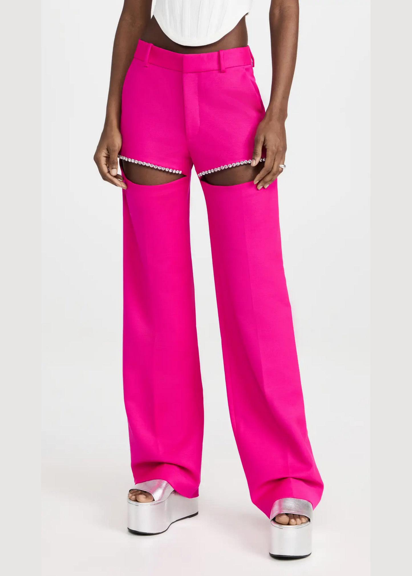 CRYSTAL SLIT TROUSERS