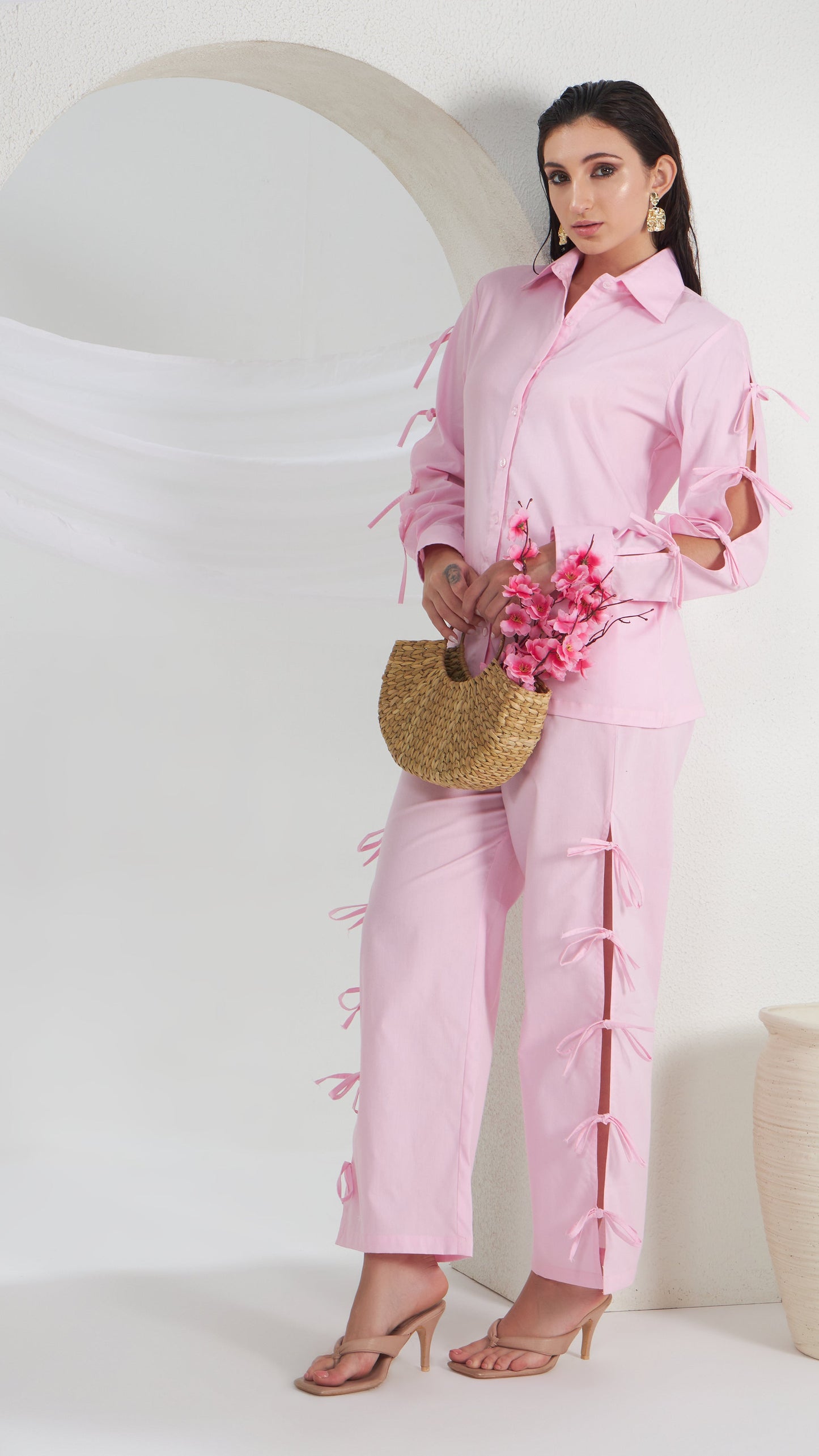 BLOOM PINK TIE KNOTS CO-ORD