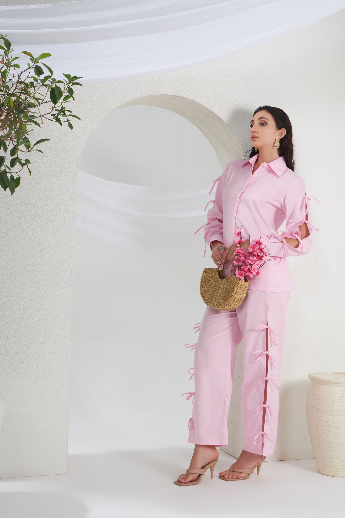 BLOOM PINK TIE KNOTS CO-ORD