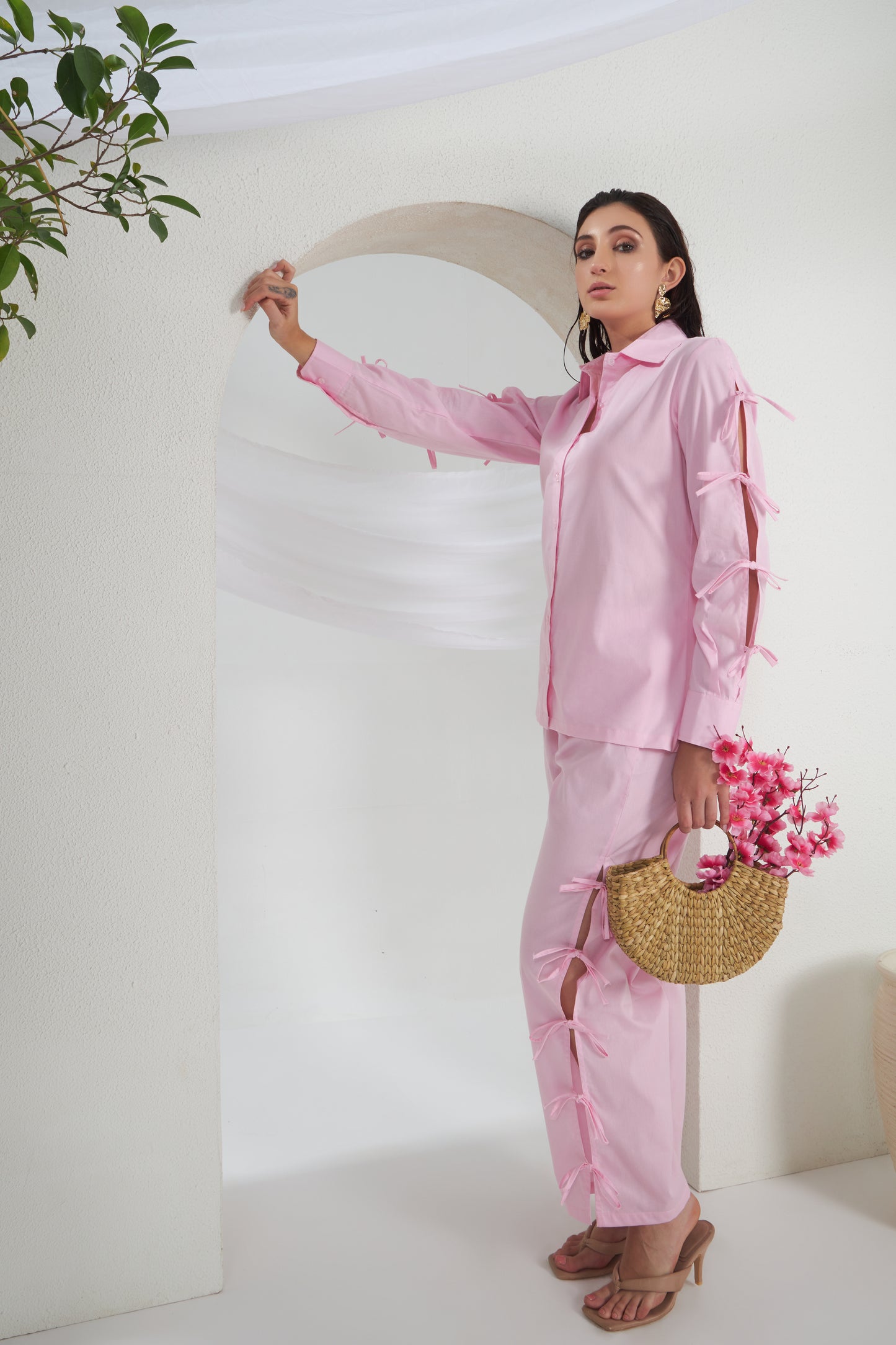 BLOOM PINK TIE KNOTS CO-ORD