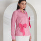 PINK STRIPES PINK BOW SHIRT