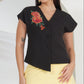 FLOWER EMBROIDERY PATCH TOP