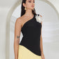 FLOWER DETAIL ASYMMETRICAL TOP