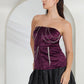 DIAMOND DECOR VOILET VELVET TOP