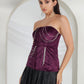 DIAMOND DECOR VOILET VELVET TOP