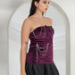 DIAMOND DECOR VOILET VELVET TOP