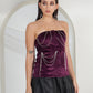 DIAMOND DECOR VOILET VELVET TOP