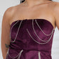 DIAMOND DECOR VOILET VELVET TOP