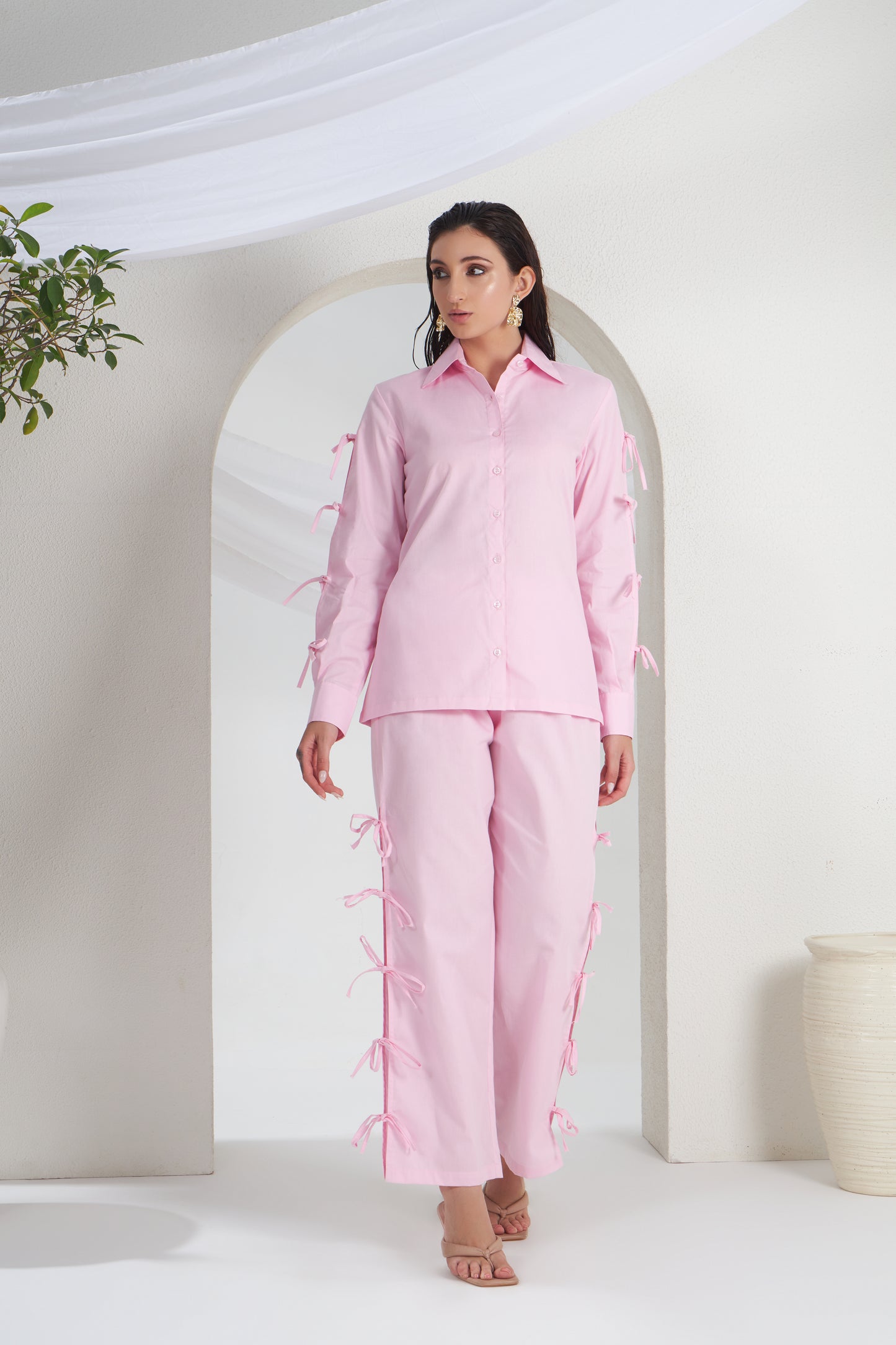 BLOOM PINK TIE KNOTS CO-ORD