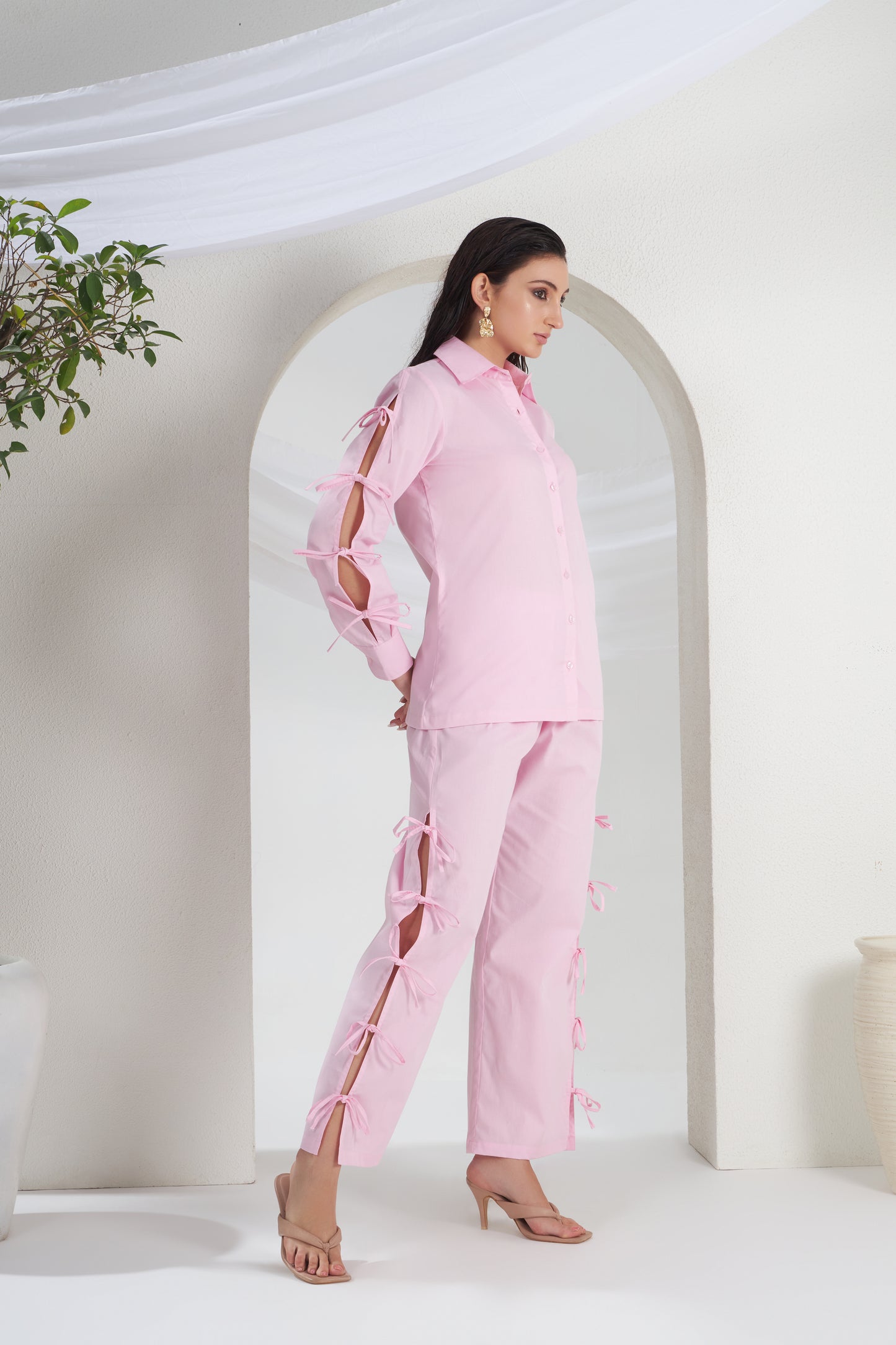 BLOOM PINK TIE KNOTS CO-ORD