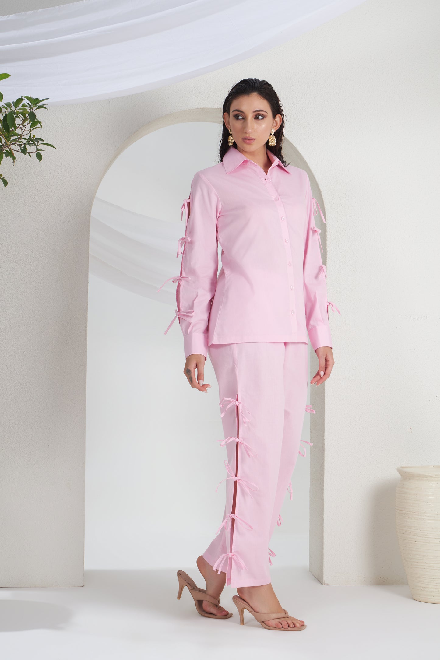 BLOOM PINK TIE KNOTS CO-ORD