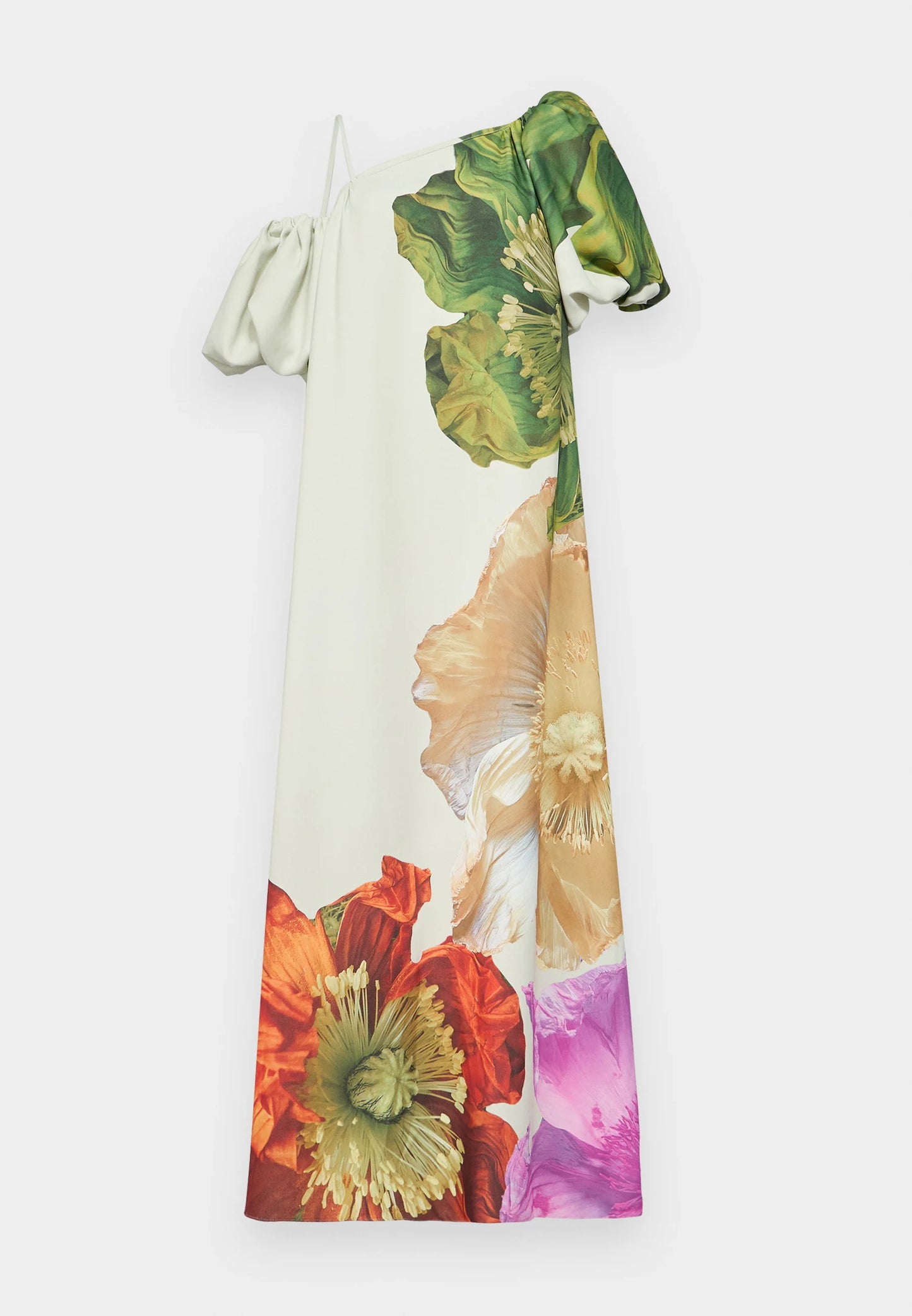 FLORAL ABSTRACT PRINT MAXI GOWN