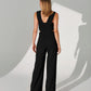 BLACK DEEPNECK JUMPSUIT