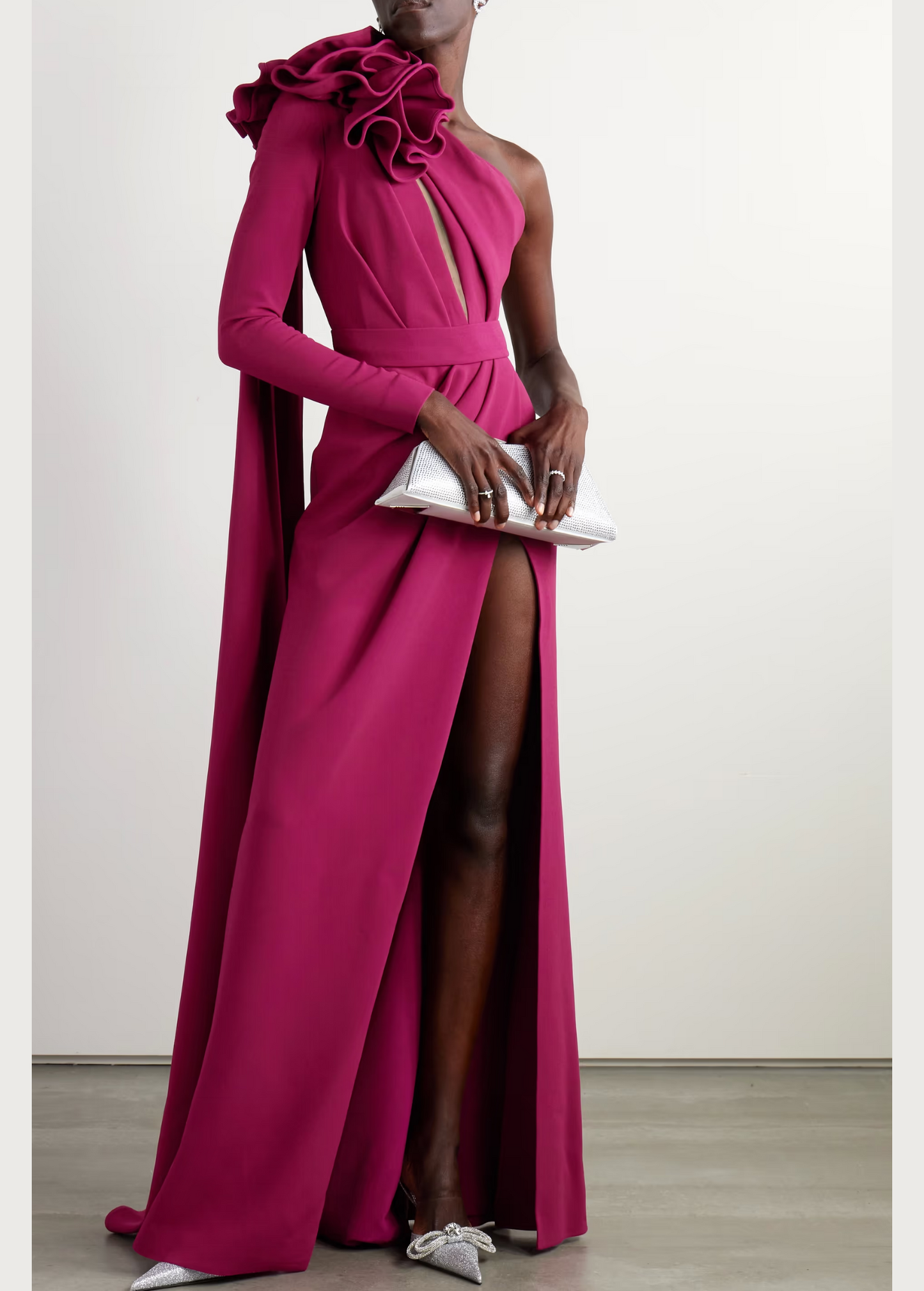 ONE SHOULDER DRAPED GOWN