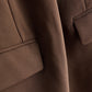 BROWN CREPE MINI DRESS