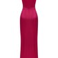 PINK SATIN TIE UP BONE DRESS