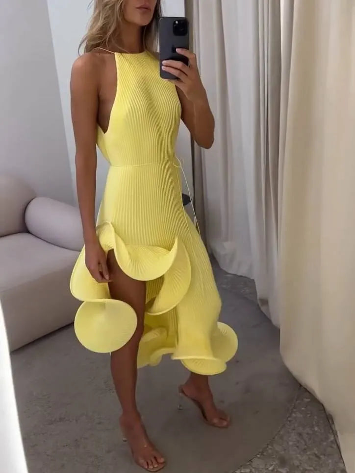 ROMANTIC YELLOW BRUNCH DRESS