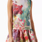 MULTICOLOR ABSTRACT PRINT DRESS