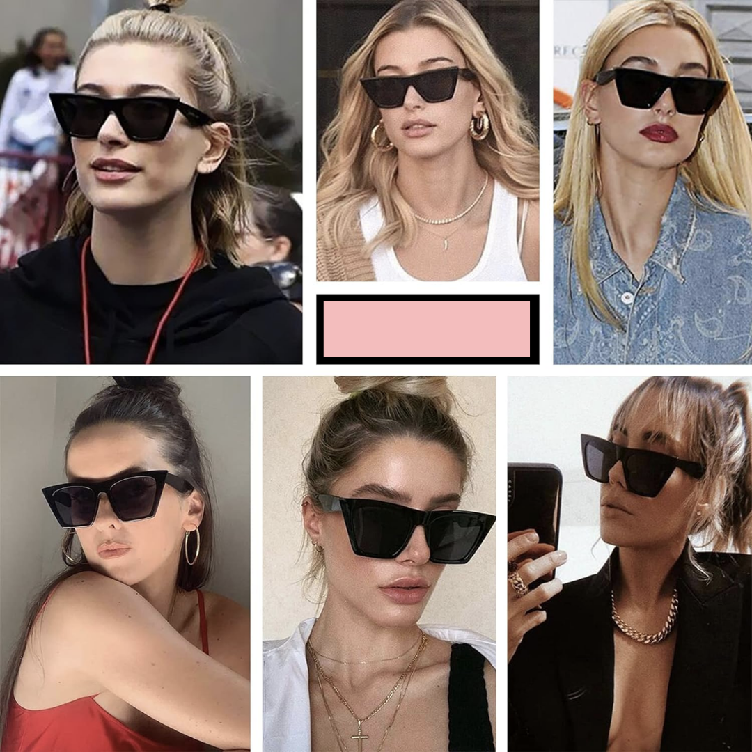 BLACK CAT-EYE SUNGLASSES