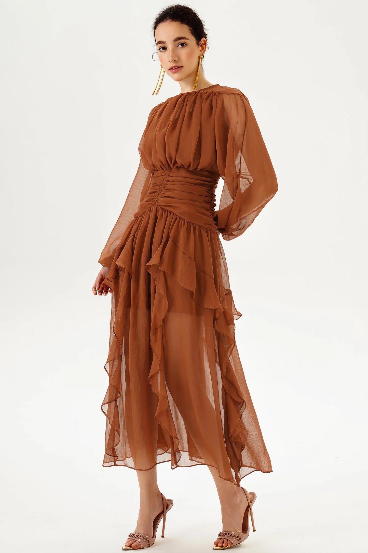 SPRING MAXI CHIFFON DRESS