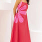 SIDE CUT FLOWER MAXI DRESS