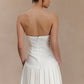 BOX PLEATE WHITE MINI DRESS