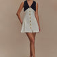 CLASSIC CONTRAST MINI DRESS