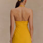 3-D FLORAL MUSTARD DRESS